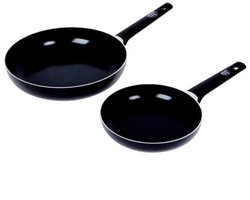 GreenChef traditionele koekenpan 28 cm en 20 cm keramiek