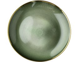 Greenie - Decoratief Glazen Bord - 31 cm - Intens Groen - Elegant