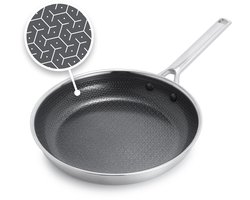 GreenPan Apex Koekenpan - 24cm - Honinggraat- Keramisch - PFAS-vrij - Inductie koekenpan - Ovenbestendig tot 220°C - Vaatwasserbestendig - RVS handgrepen – Roestvrijstaal