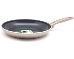 Greenpan Cambridge Bronze Keramische Koekenpan Ø28cm – PFAS-vrij – Inductie Koekenpan – Ovenbestendig tot 160°C – Vaatwasserbestendig – Snelle opwarming – Koudgrepen – Brons