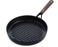 GreenPan Eco-Smartshape Grillpan 28cm - PFAS-vrije antikleeflaag - Grillpan inductie - Keramische pan - Ovenbestendig tot 140°C - Koudgrepen - Zonder deksel - Dark wood
