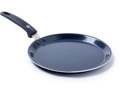 GreenPan Essentials Pannenkoekenpan 24cm - PFAS-vrije antikleeflaag - Pan inductie - Keramische pan - Ovenbestendig tot 180�C - Koudgrepen - Zwart