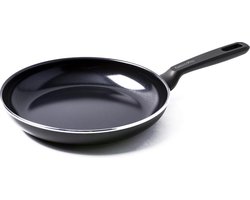 Greenpan Memphis Keramische Anti-aanbak Koekenpan 28 cm - PFAS vrij - Inductie Koekenpan - Ovenbestendig tot 160 graden - Koudgreep - Zwart