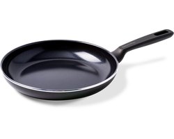 GreenPan Memphis Koekenpan 20cm - PFAS-vrije antikleeflaag – Koekenpan inductie - Keramische koekenpan – Ovenbestendig tot 160°C – Koudgrepen - Zonder deksel – Zwart