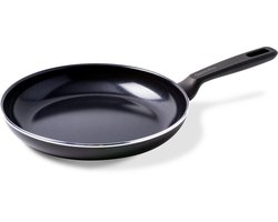 GreenPan Memphis Koekenpan 30cm - PFAS-vrije antikleeflaag – Koekenpan inductie - Keramische koekenpan – Ovenbestendig tot 160°C – Koudgrepen - Zonder deksel – Zwart