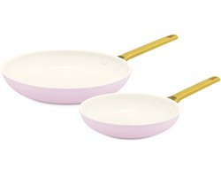 GreenPan Padova Reserve Blush Pink 2-delige koekenpannenset - 20cm en 26cm - PFAS-vrij