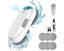 Grenintol® Robot Ramenwasser Incl. 6 microvezeldoeken Met Mobiele App - Ruitenreiniger - Robot ramenreiniger - Krachtige zuigkracht – Geschikt Voor Ramen, Spiegels en Marmer
