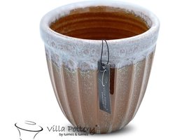 Grenoble Antiek Groen Oranje Pot 18x17 hoog