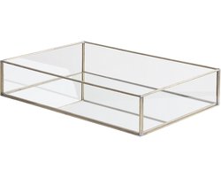 GRENOBLE - Dienblad - Zilver - Glas