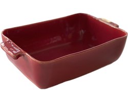 Gresnovo - ovenschaal - rechthoekig - 25x17cm - Rouge Cendré - Portugal - ovenschalen - rechthoek - inhoud 1,5 liter