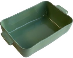 Gresnovo - ovenschaal - rechthoekig - 33x22cm - Olijfgroen - Portugal - ovenschalen - rechthoek - inhoud 3 liter