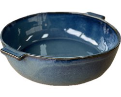 Gresnovo - ovenschaal - rond - 28cm - grijsblauw - Portugal - Ovenschalen - inhoud 3 liter