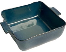 Gresnovo - ovenschaal - vierkant - 20x20cm - grijsblauw - Portugal - Ovenschalen - inhoud 1,5 liter