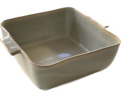 Gresnovo - ovenschaal - vierkant - 24x24cm - zandkleurig- Portugal - Ovenschalen - inhoud 2 liter