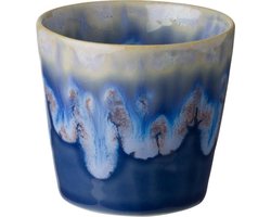 Grespresso lungo kopje donkerblauw met 'drip glazing'
