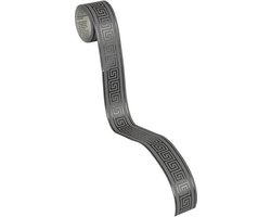 GRIEKSE SLEUTEL BEHANGRAND | Zelfklevend - grijs zwart metallic - A.S. Création Only Borders 11