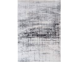 Griff 8926 Mad Men Metro Black & White Vloerkleed - 80x150  - Rechthoek - Laagpolig Tapijt - Industrieel - Antraciet, Grijs