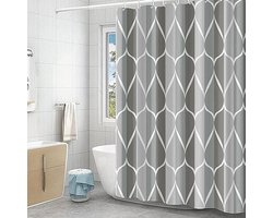 Grijs Douchegordijn 180 x 180 cm - Waterdicht, Schimmelbestendig en Machinewasbaar
