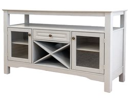 Grijs Multifunctioneel Dressoir MDF Gelakt Veel Opbergruimte Woonkamer Eetkamer Kantoor Modern Elegant 116x40x82cm