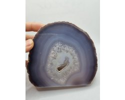 Grijze Agaat decoratieve steen 958 gram 12 x 12 x 5 cm