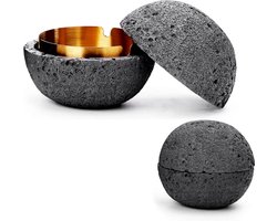 Grijze asbak met geurbestendig ontwerp