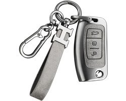 Grijze autosleutel beschermhoes voor 3 knoppen flip vouwsleutel