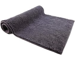 Grijze Badmat - Kan gecombineerd worden tot een set - Antislip & Machinewasbaar - Toiletmat 50x80cm