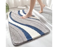 Grijze badmat - vloerkleed - vloerkleed laagpolig - Badkamer tapijt - Tapijt - Badmat - Badkamer tapijt - Antislip mat - Decoratief tapijt