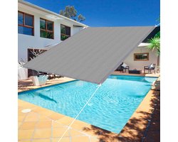 Grijze Balkon Privacy Scherm 1.6 x 5.5 m Weerbestendig UV-Bescherming