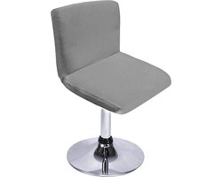 Grijze barkrukken, slipcovers met rugleuninghoes, stretch stoelhoes voor korte draaibare eetkamerstoel, rugstoel, barkruk stoel (geen stoelen)