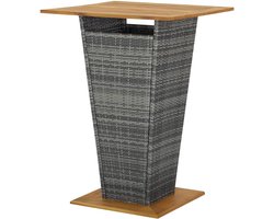 Grijze bartafel - Outdoor statafel - Terras Genieten - Acaciahout tafelblad - 80 x 110 cm - Grijs