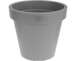 Grijze bloempotten/plantenpotten 30 cm - Woonaccessoires/decoratie - Bloempotten/plantenpotten voor binnen en buiten