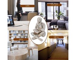 Grijze Boekenplanken voor Kinderen met Lezende Vrouw Figurine van Hars - Decoratieve Boekensteunen en Accessoires voor Thuisdecoratie en Kinderkamers