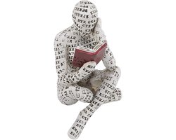 Grijze Boekenplanken voor Kinderen met Lezende Vrouw Figurine van Hars, Decoratieve Boekensteunen en Unieke Interieuraccessoires voor Thuisdecoratie