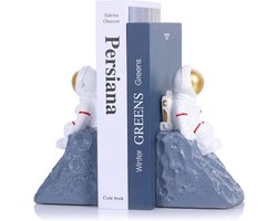 Grijze boekensteunen - Set van 2 - Ruimtedecoratie voor de kinderkamer