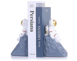 Grijze boekensteunen set van 2 voor ruimtedecoratie en kinderkamer