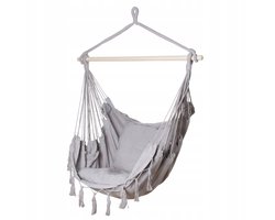 Grijze Braziliaanse Hangmat Rodos 2 - Comfortabele Balkonstoel
