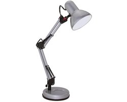 Grijze Bureaulamp met E27 Fitting en Maximaal 40W