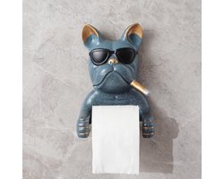 Grijze Cartoon Bulldog Toiletpapierhouder en Keukenrolhouder voor Badkamer en Keukenaccessoires