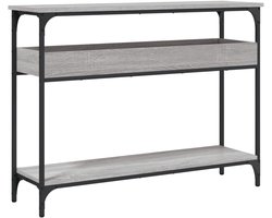 Grijze consoletafel - Halmeubel - Opbergen Decoratie - Verstelbare poten - 100 cm - Grijs