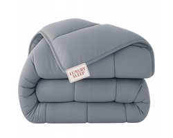 Grijze Dekbed 140x200cm - Warm & Ademend - Jaarrond Comfort