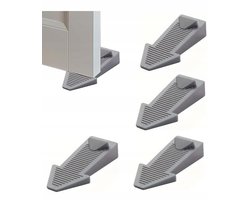 Grijze Deurklink Stop - 4 Stuks - Antislip Siliconen