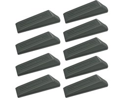 Grijze Deurstopper - Deurwig Set - Deuren Open Houden - Antislip Rubber - 9 Stuks - Grijs