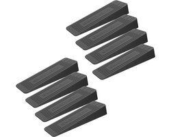 Grijze Deurstoppers - Deurwiggen Rubber - Deuren Open Houden - Robuust Rubber Ontwerp - 12x2x3.6 cm - Grijs