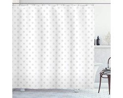 Grijze Douchegordijn met Kleine Pastel Stippen - 175 x 180 cm