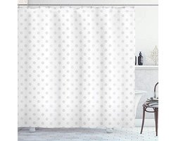 Grijze Douchegordijn met Kleine Pastel Stippen - 175 x 180 cm