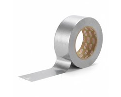 Grijze Duct Tape 50 mm x 50 m – 1 Rol Zilvergrijs | Extra Sterke Waterdichte Reparatie-, Isolatie- en Bevestigingstape | Scheurvast met Hoge Kleefkracht | Voor Binnen & Buiten, Bouw, Garage, Auto en Huishoudelijk Gebruik met Kajal Sticker