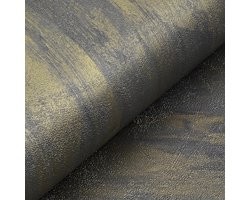 Grijze en Gouden Betonlook Behang voor Slaapkamer, Woonkamer en Keuken - Vinyl Wrap voor Meubels, Cement Effect, 40CM×2M