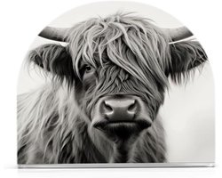 Grijze Hoogland Vee Servethouder Voor Tafels,Papieren Servettenhouder Voor Restaurant Decor Keuken Bar Accessoires