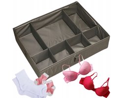 Grijze Lade Organizer voor Ondergoed en Sokken - 44x34x11 cm